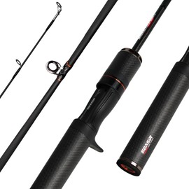 SEASIR Black Arrow Ultralight Fishing Rod, BFS Spinning Rod Bait Finesse Casting Rod, 2 Piece Baitcaster Rod, 36T Carbon Fiber, Fuji O Ring, Portable Travel Rod for Bass Saltwater Freshwater