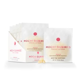 ISSEI Mochi Gummies Chewy Candies (6 Pck, Peach)