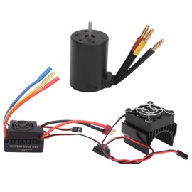 Waterproof 3650 3600KV Brushless Motor 60A Brushless ESC Heatsink Set for 1/8 1/10 RC Car