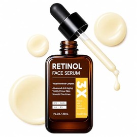 Suero de retinol para cara, antienvejecimiento y antiarrugas, suero de retinol B5 con niacinamida, colágeno y ácido hialurónico, suaviza las arrugas y