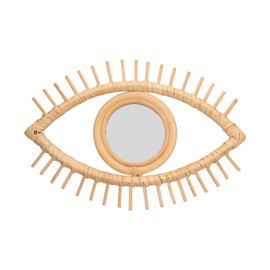 Nordic Innovative Hanging Mirror Wall Mounted Retro Art Entrance Mirror for Home Bathroom