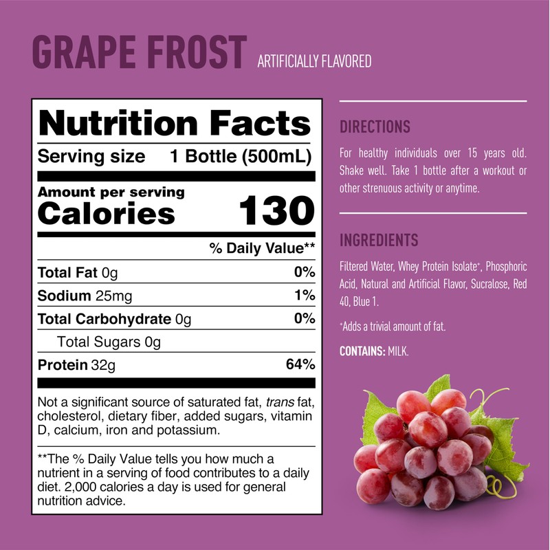Isopure Zero Carb 32g Clear Protein Ready-to-Drink, Whey Protein Isolate,