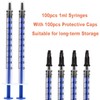 100Pack 1ml Syringe-s With Caps