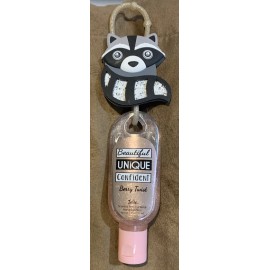 JUSTICE HANG ANYWHERE RACCOON SHIMMERING BERRY TWIST CLEAN HANDS SUPER CUTE!!