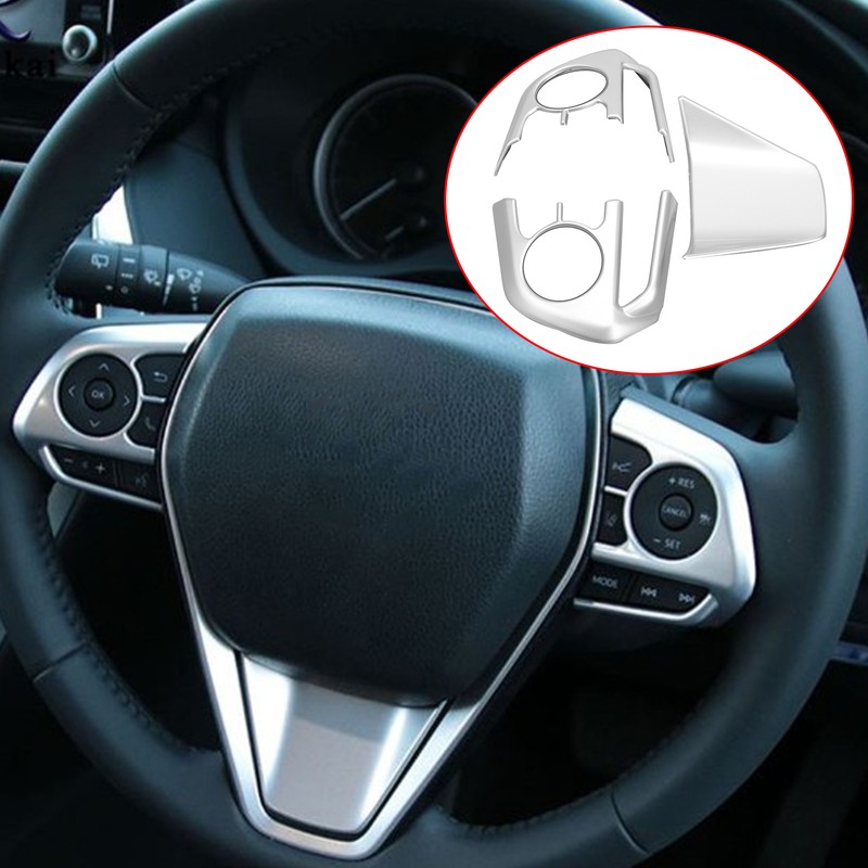 3pcs Steering Wheel Frame Cover Control Button Trim Set Fit