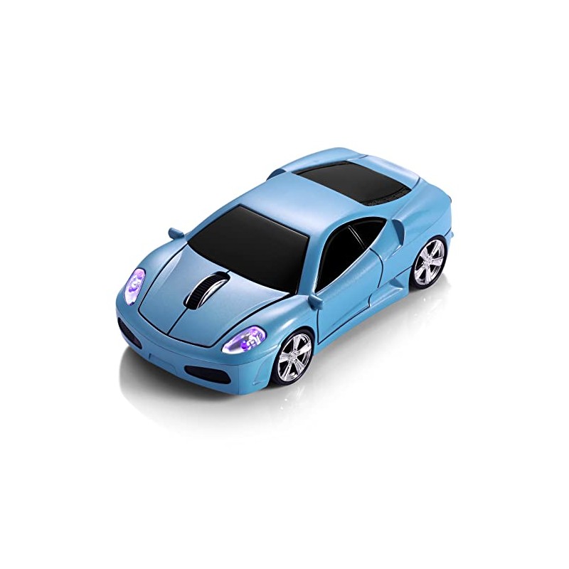 BKLNOG Sports Car Computer Mouse [Updated] with LED Headlights, 1600