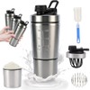 Yakiter 600ML Botella para Proteina de Coctelera,Vaso Proteina Shaker de
