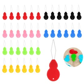 36 Pcs Needle Threaders Set, Gourd Shaped Needle Threaders Hand Sewing, Easy to Insert Sewing Machine Needle Threader, Used for Hand Sewing Cross Stitch Repair Mending Clothes DIY Multiple Colour