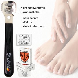 DREI SCHWERTER - Callus slicer with 40 replacement blades - pedicure made in Solingen Germany