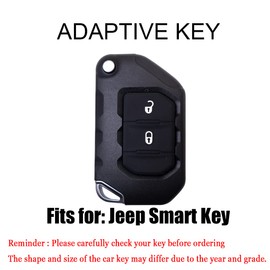 HIBEYO Funda para llave de coche con llavero para Jeep Wrangler JL JLU Gladiator 4XE 2018-2021 Accesorios de carcasa de TPU suave con 2 botones de protección completa (blanco)