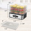 Elite Gourmet EFD3321 Food Dehydrator, Stainless Steel Trays Adjustable Temperature