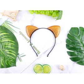 Bonnie Z. Leonardo Starry Cat Ears Headband Orange Cat Ears F-Orange