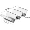 Unbranded Taco Holder Stand 4 Packs - Stainless Steel Taco