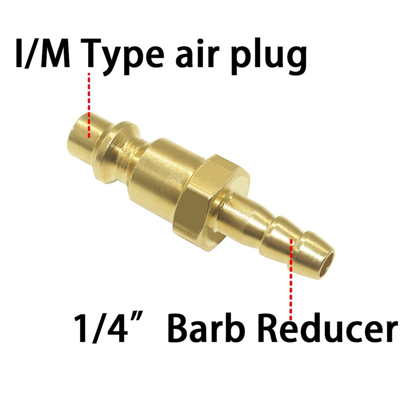 Qolekog Industrial Type D Air Plug 1/4”Coupling x 1/4” Hose