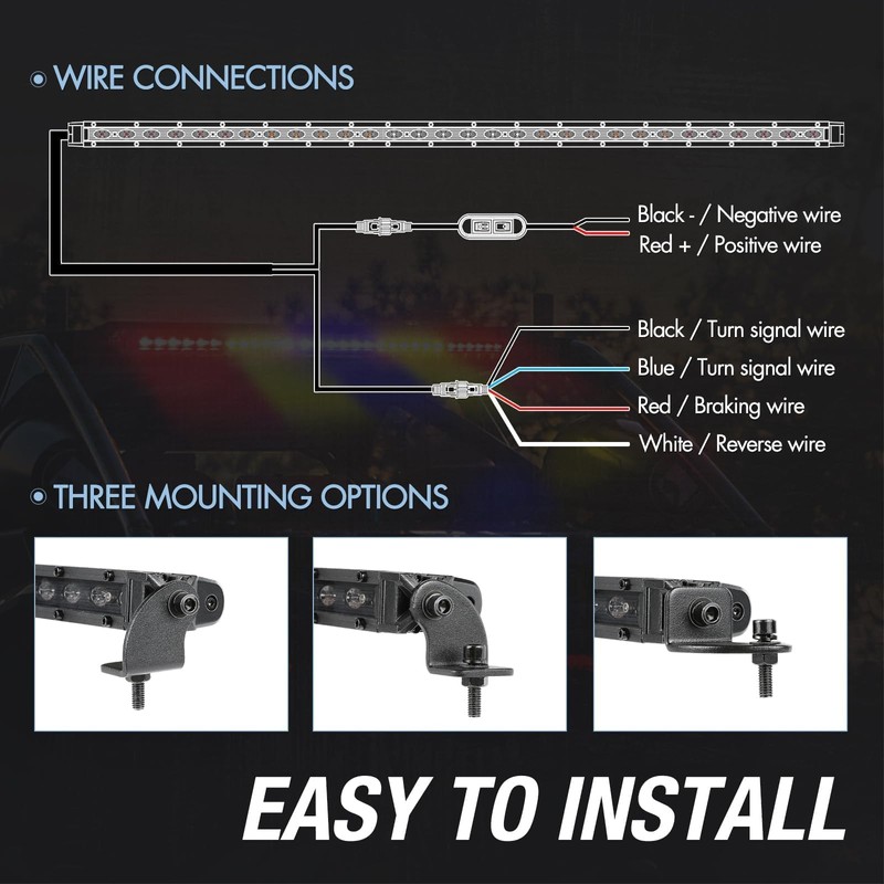 ACEC SHOP 30 Inch LED Chase Light Bar with Strobe
