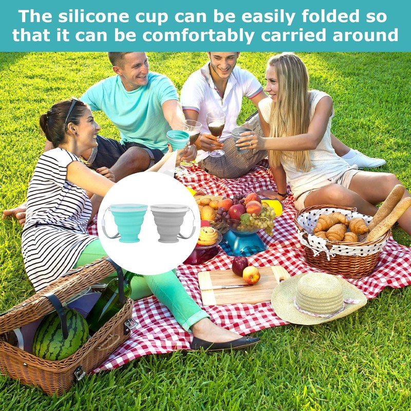 ZFRITP Pack of 2 Old Cups, Folding Cups, Foldable Cups,