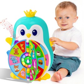 Toys for 1 Year Old Boy, Musical Penguin Learning Toy for Toddlers 1-3, Interactive Educational Toy with Lights & Sounds, First Birthday Gifts for 1 2 Year Old Boys Girls, Baby Toys 12-18 Months