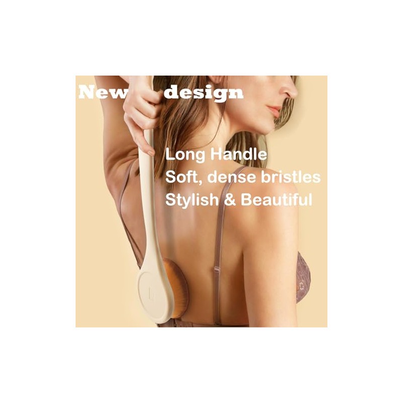 Lotion Applicator for Back, Feet, Long Handle Curved, Back Sunscreen