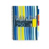 Pukka Projektbuch (Format A4, gebunden) pink/blau