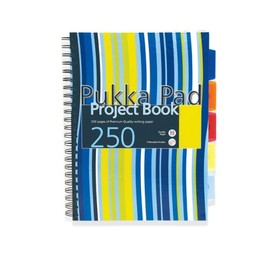 Pukka Projektbuch (Format A4, gebunden) pink/blau