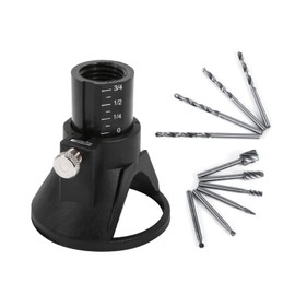 Zerodis 4pcs Wood Milling Cutter Drill Bits + 6pcs HSS Wood Milling Burrs + 1pc Drill Carving Rotary Locator