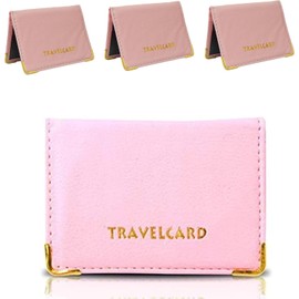 ORCHIDS Unisex Travel Bus Pass Holder – Slim ID, Credit Card & Ticket Wallet Cover Case (Baby Pink)