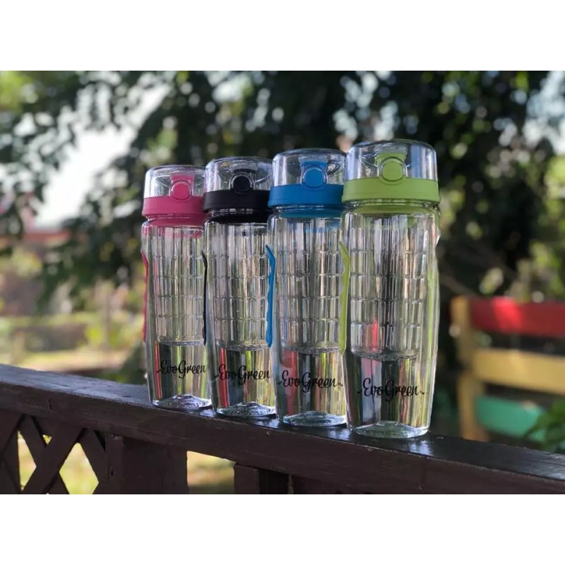 EvoGreen NEW 32oz Fruit Infuser Water Bottle, BPA Free -