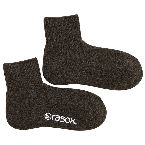 Lassox Soft Pile Ankle Socks, Charcoal Heathered