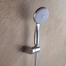 Dyda6 Shower Head Holder, Adjustable Hand Shower Holder, Wall Mounted, Sliding Clamp, Chrome Plated, Silver, Free Size