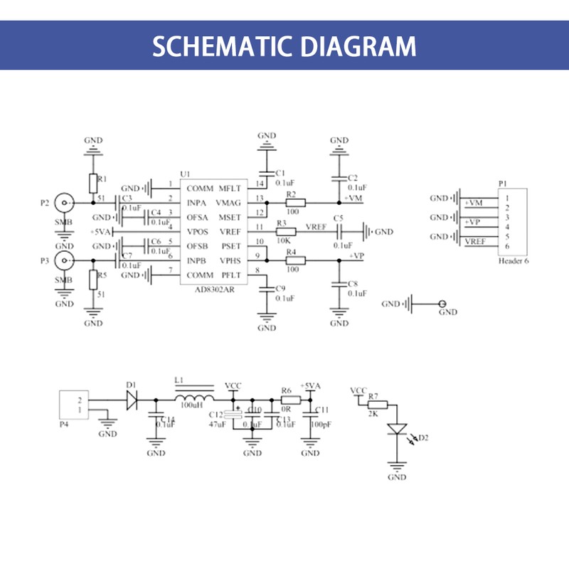 AD8302 LF-2.7G RF/IF Phase Detection Impedance Analysis Module
