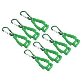 PATIKIL Glove Clips, Pack of 7 Glove Holder Clip Glove Belt Holder Work Gloves Gripper Helmet Holder for Builders, Green