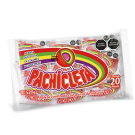 Paleta Pachicleta Con Goma De Mascar Bolsa 20Piezas