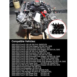 615-188 Upper Intake Manifold with Gasket Kit Fits for Ford E-150 E-250 2003-2014 E350 Super Duty 00-16 E450 Super Duty 03-16 Excursion 00-05 Expedition 00-04 F150 F250 F350 00-04 V8 5.4L 2L1Z-9424-AA