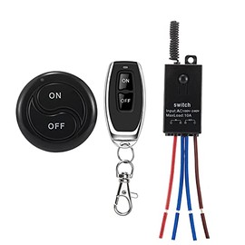 dstfuy Remote Control Light Switch,110V/120V/240V /10A Relay No Wiring,Mini Remote Switch for Lights,328FT Long Range for Household Appliances,Ceiling Lights, Water Pump, Electrical Equipment.