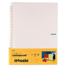 Plus ITOSHI FL-320CF 91-839 Presentation Ring File, 9 Pockets, Trading Card Mini Photo Storage, Large Capacity, Compact, Twin Ring Type File, Off-White
