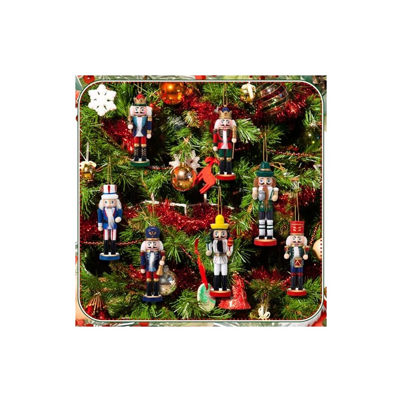 Liliful - Adorno de cascanueces de Navidad con 18 adornos
