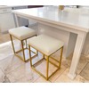 MAISON ARTS Off White & Gold Counter Height 24" Bar