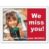 Custom Recall Dental Laser Appointment Reminder Postcards, 4 Cards Perforated