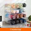 Lifewit Stackable Water Bottle Organizer for Cabinet, Plastic Bottle Holder