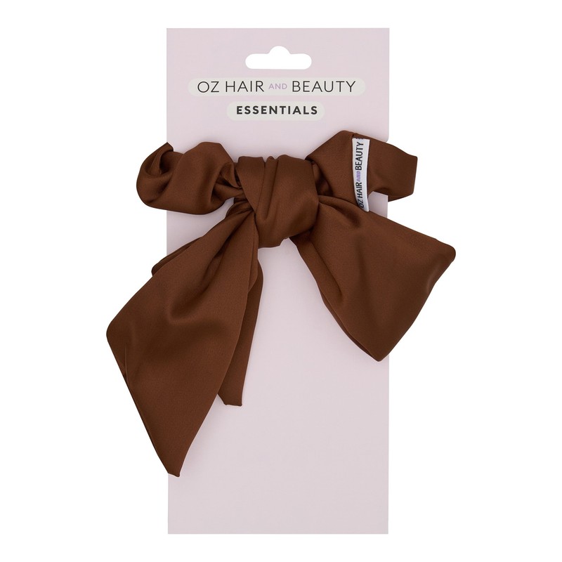 Oz Essentials Hair Bow Scrunchies - Brown