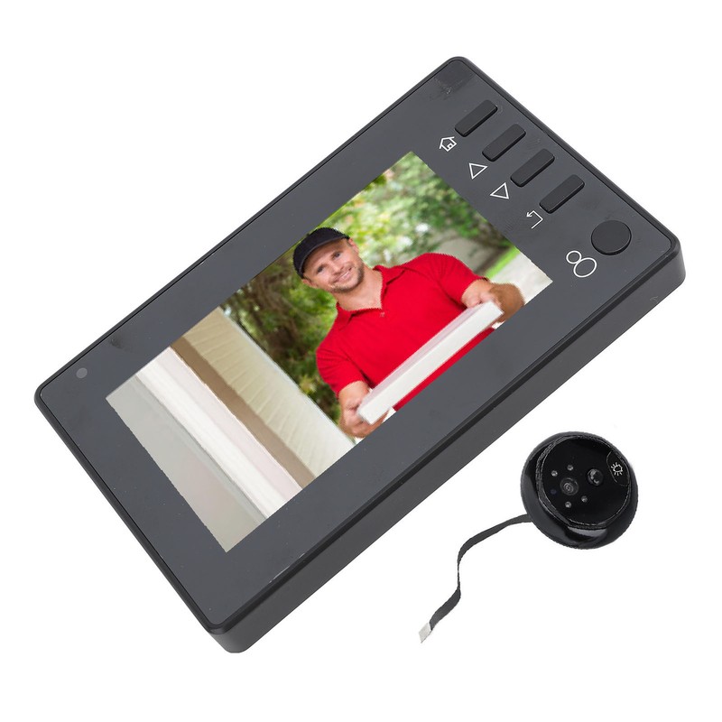720P Peephole Viewer Door Camera 4.3 Inch Screen 145 Wide
