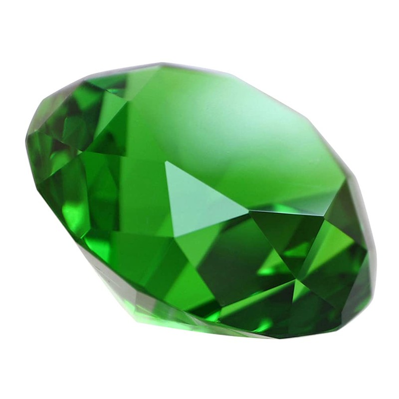 VALICLUD Diamond Paperweight 40mm Fake Diamond Green Artificial Diamonds Paperweight