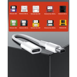 TRIVERSETECH USB Type-C Charging Cable Adapter for 3DS XL/3DS LL/New 3DS/3DS XL/3DS/New 2DS LL/2DS XL/2DS/DSi/DSi XL