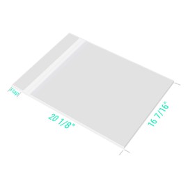 Golden State Art, Pack of 100, Acid-Free 16 3/8x 20 1/8 inches Crystal Clear Sleeves Storage Bags for 16x20 Photo Framing Mats Mattes