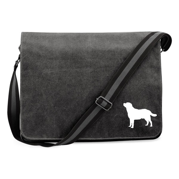 Huuraa Crossbody Bag Labrador Retriever Silhouette Geschenk 14 Liter Black