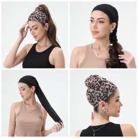 28 Inches Extra Long Hair Weave Sleeve Cap for Braids & Locs - Breathable Stretchy Hairnet Sleeve with Elastic Band | Fits Head 20-25" | for Bun, Faux Locs, Dreadlocks, Box Braids (Black)