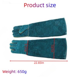 Elolicu Animal Handling Gloves Bite Proof, 22 Inch Pets Anti-Bite Scratch Protection Long Gloves Safe and Durable Bite Resistant Gloves for Dog Cat Bird Snake Parrot Lizard Wild Animals Protection