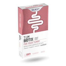 Quest Tum Biotix Gut Health Probiotics Supplements & Balance Gut Flora. 2 Billion CFU Helps Restore Gut Friendly Bacteria. Vegan Multi Strain Probiotic Digestive Supplement (2 Pack x 30)