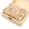 Bavane 40PCS Cute Mini Wood Rubber Stamp Set DIY Diary