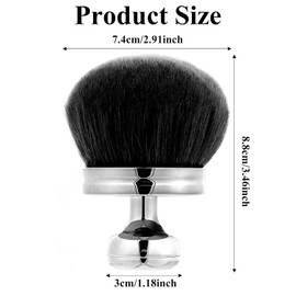 Lyfengdeam 1PCS Extra Large Makeup Brush，Oval Body Makeup Tan Brush，Foundation, Blusher, Professional Kabuki Powder Self-tanner Face and Body Brush (blacker)